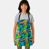 Grün- und Orangefarbenes Muster Schürze (Insitu)