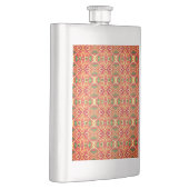 Grün- und Orangenmuster Flachmann (Rechts)