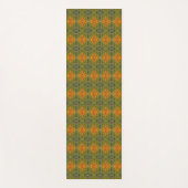 Grün- und Orangenmuster Yogamatte (Vorderseite)