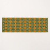 Grün- und Orangenmuster Yogamatte (Vorderseite (Horizontal))