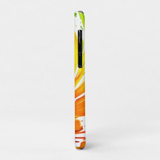 Grün- und Orangenspiraldesign Case-Mate iPhone Hülle (Hinten/Links)