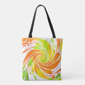 Grün- und Orangenspiraldesign Tasche (Rückseite)