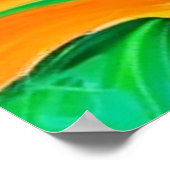 Grün- und Orangenspirale Poster (Ecke)