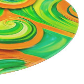 Grün- und Orangenspirale Schneidebrett (Ecke)