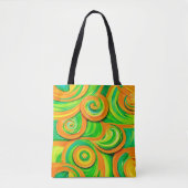 Grün- und Orangenspirale Tasche (Vorderseite)