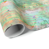 Grün- und Orangenverpackungspapier Geschenkpapier (Rolleneckpunkt)