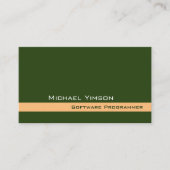 Grün und Pfirsich mit Beruflichem Foto Visitenkarte (Vorderseite)