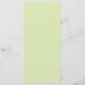 Grün und Pfirsichblau Personalisiert mit dem Namen Menükarte (Rückseite)