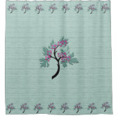 Grün und Plum Duschvorhang (Vorderseite)