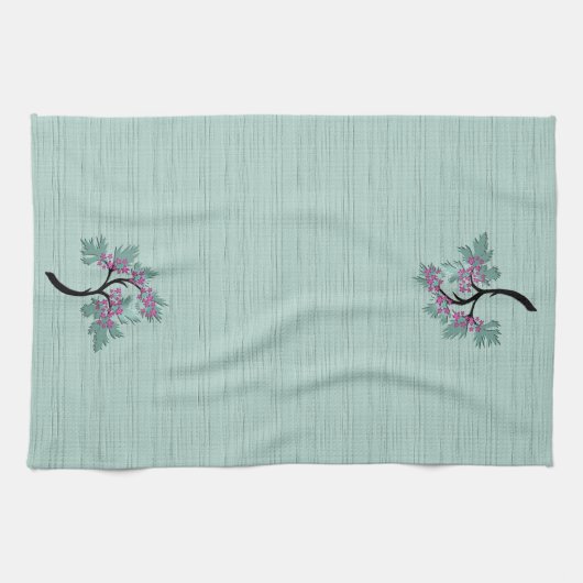 Grün und Plum Geschirrtuch (Horizontal)