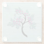 Grün und Plum Glasuntersetzer (Rückseite)