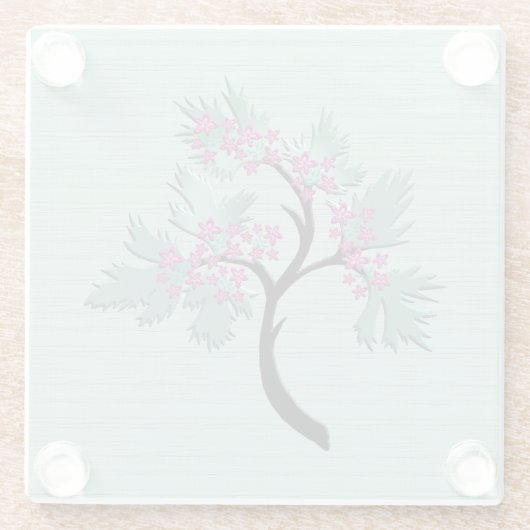 Grün und Plum Glasuntersetzer (Rückseite)