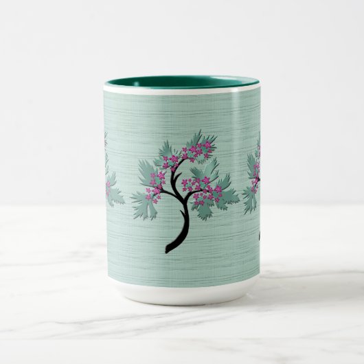 Grün und Plum Tasse (Zentrum)