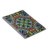 Grün und Regenbogen-Mandala-Muster Notizblock (Rechte Seite)
