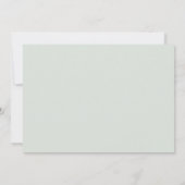 Grün- und rosa Blumenhochzeit Dankeskarte (Rückseite)