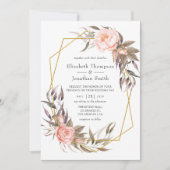 Grün und Rosa Blumenzwiebeln Einladung (Vorderseite)