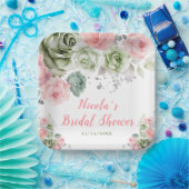 Grün und Rosa Brautparty Pappteller (Party)