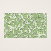 Grün und Rosa Damask Hochzeitsvorzugstempel (Rückseite)