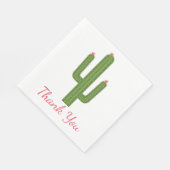 Grün und Rosa Danke, dass Sie Cactus Blume Wedding Serviette (Ecke)