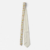 Grün und Rosa Floral Neck Tie Krawatte (Rückseite)