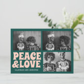 Grün und Rosa Foto für Frieden und Liebe Karte (Stehend Vorderseite)