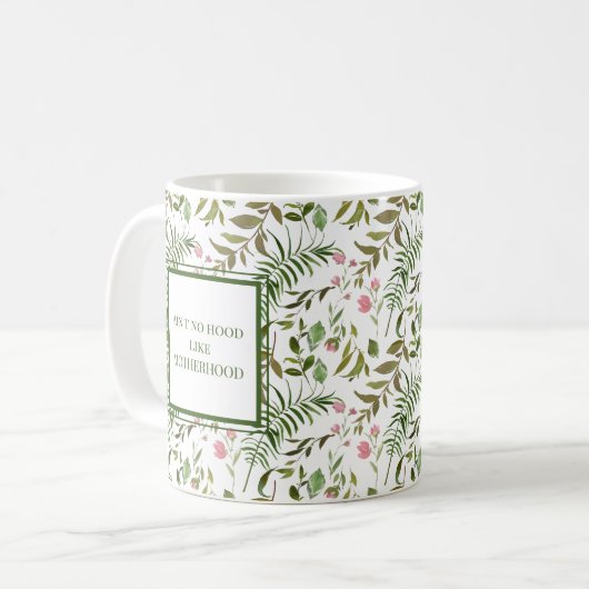 Grün und Rosa Funny Mama Kaffee Tasse (Vorderseite Links)