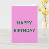 Grün und Rosa Karte (Gelbe Blume)