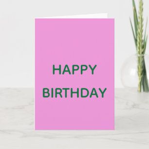 Grün und Rosa Karte