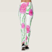 Grün und Rosa Leggings (Rückseite)