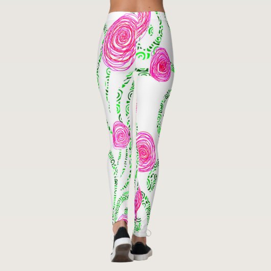Grün und Rosa Leggings (Rückseite)