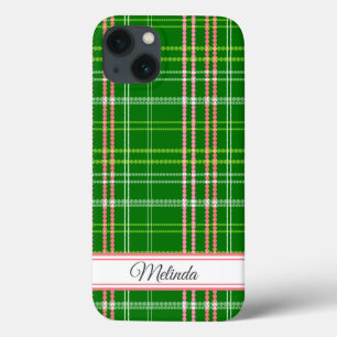 Grün und Rosa Moderne Punkte individuell benannt Case-Mate iPhone Hülle