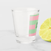 Grün und Rosa Schnapsglas (Links)