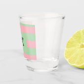 Grün und Rosa Schnapsglas (Rechts)
