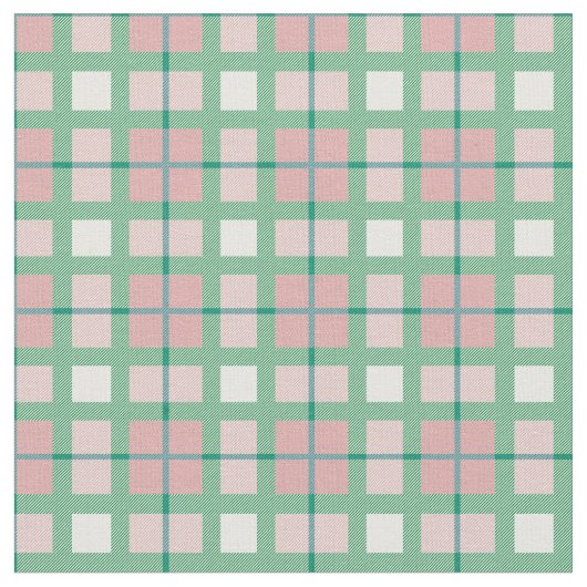 grün und rosa Tartan-Zellmuster Stoff (Nahaufnahme)