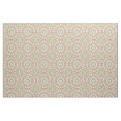 Grün und Rose Mandala Vintages Bohemisches Muster Stoff (Fat Quarter (45,7 x 55,9 cm))