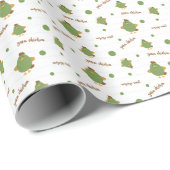 Grün- und Rostgarn Hühnerhühner-Wrapping Paper Geschenkpapier (Rolleneckpunkt)
