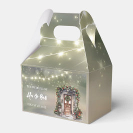 Grün und Rot Berry dekorierte Tür Licht Weihnachte Geschenkschachtel