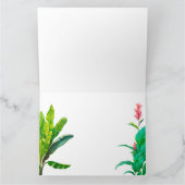 Grün und Rot Blätter Vielen Dank Dankeskarte (Innenseite)