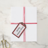 Grün und Rot für Feiertage Geschenkanhänger (Mit Garn)