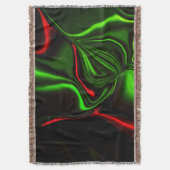 Grün und rot gekrümmte Linien über dunkelgrünem Fo Decke (Vorderseite Vertikal)