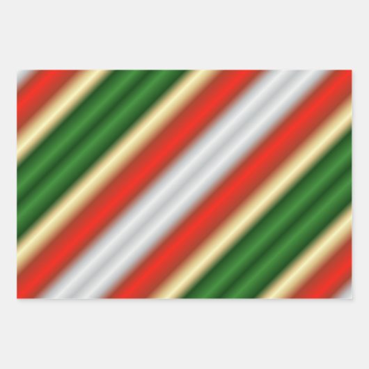 Grün und Rot Geschenkpapier Set (Vorderseite 2)