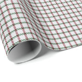 Grün und Rot Gingham Geschenkpapier (Rolleneckpunkt)