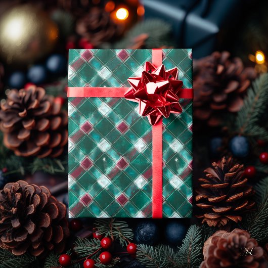 Grün und Rot Kariert - Gemütlicher Urlaub Geschenkpapier