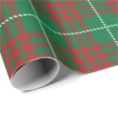 grün und rot Kariert Geschenkpapier (Rolleneckpunkt)