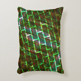 Grün und Rot, Kratzer und Wandeffekt Dekokissen