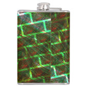 Grün und Rot, Kratzer und Wandeffekt Flachmann (Rückseite)