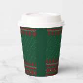Grün und Rot Kreuz Weihnachtsbecher Pappbecher (Links)