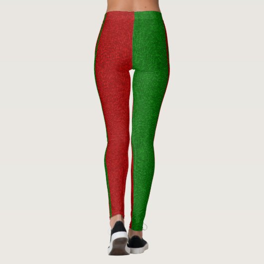 Grün und Rot Leggings (Rückseite)