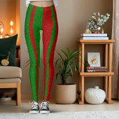 Grün und Rot Leggings