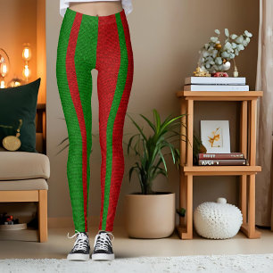 Grün und Rot Leggings